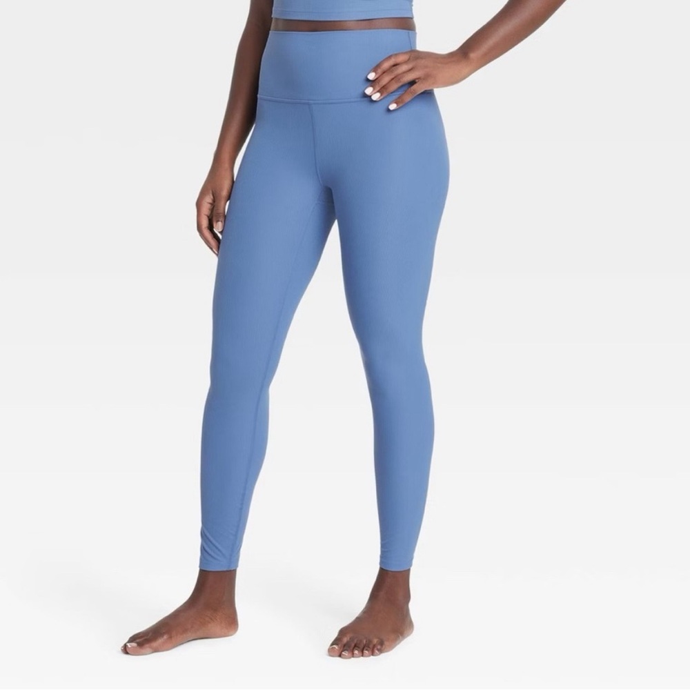 Women's All In Motion Everyday Soft Ultra High-Rise 7/8 Leggings Blue Size XL